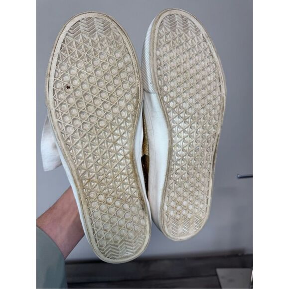 ASOS Metallic Gold Slip On Bow Platform Loafer Size 7 - Picture 10 of 11